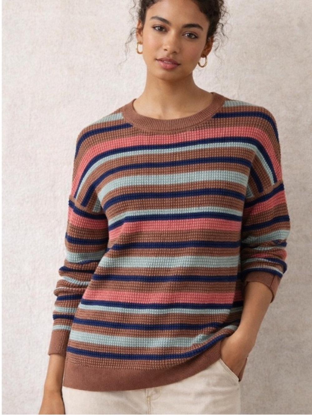 100% Cotton REI Wallace waffle knit sweater